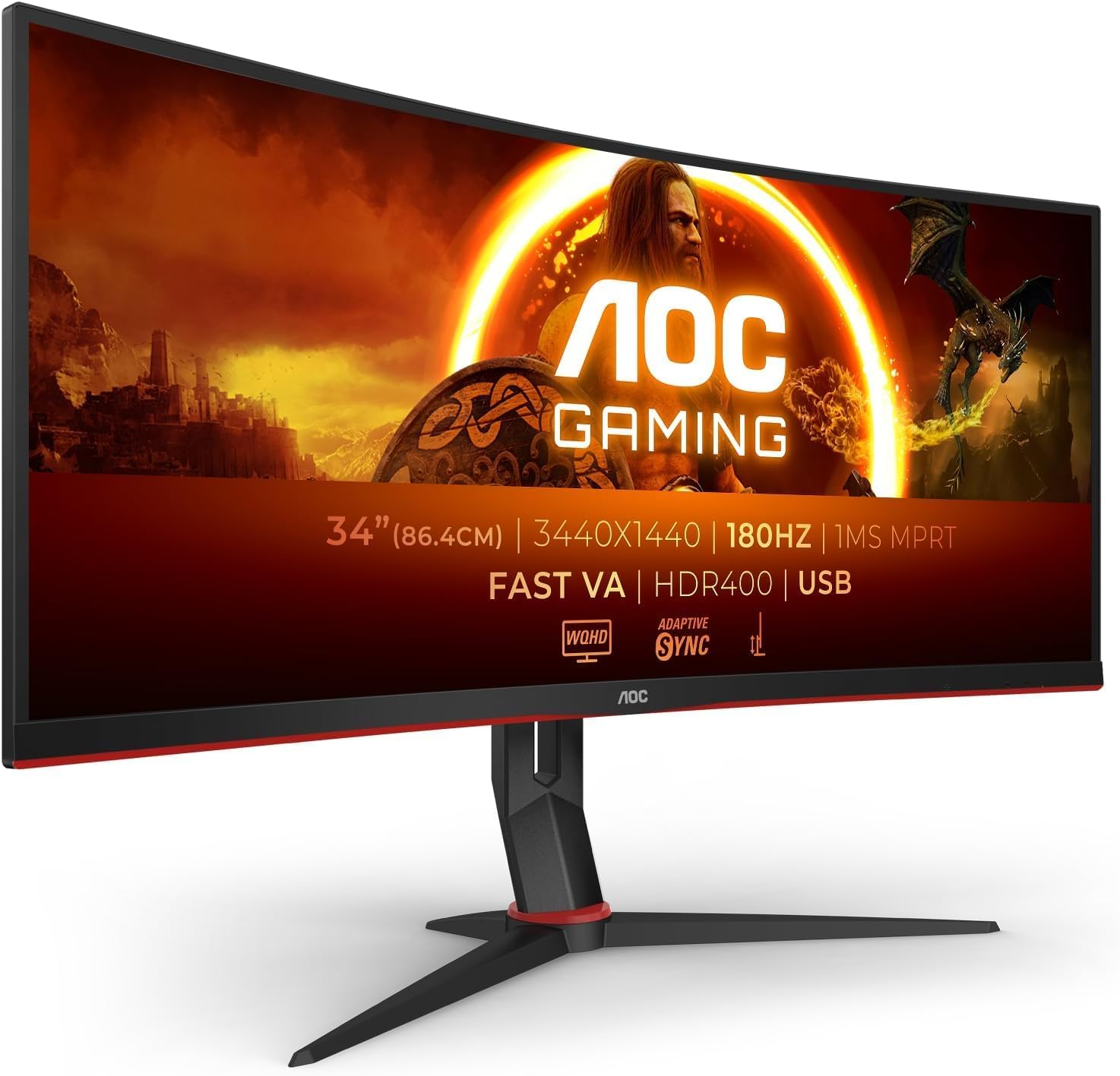 Monitor AOC CU34G2XP 86,36 cm (34″) UWQHD 1 ms